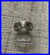 Vintage Native American Sterling Silver Storyteller Ring, Pueblo Kiva size 7