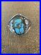 Vintage Native American Sterling Silver Touquoise Bracelet Stamped CSC