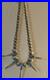 Vintage Native American Sterling Silver Turquoise Bear Claw Bead Necklace Biker