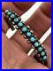 Vintage Native American Sterling Silver Turquoise Cuff Bracelet