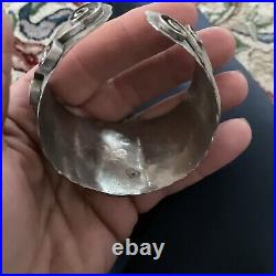 Vintage Native American Sterling Silver Turquoise Cuff Bracelet