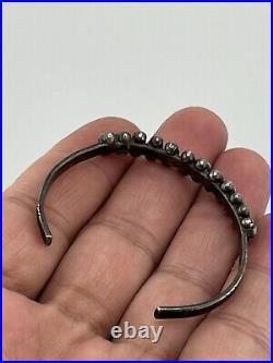 Vintage Native American Sterling Silver Turquoise Cuff Bracelet