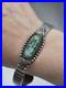 Vintage Native American Sterling Silver Turquoise Cuff Bracelet E. HALE