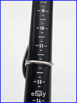 Vintage Native American Sterling Silver Turquoise Navajo GILBERT DAMON RING SIZE