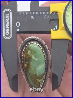Vintage Native American Sterling Silver Turquoise Navajo GILBERT DAMON RING SIZE