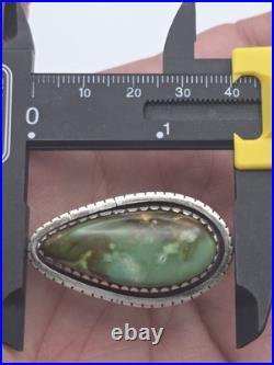 Vintage Native American Sterling Silver Turquoise Navajo GILBERT DAMON RING SIZE