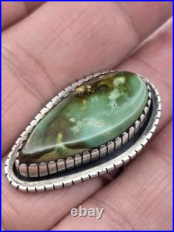 Vintage Native American Sterling Silver Turquoise Navajo GILBERT DAMON RING SIZE
