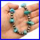 Vintage Native American Sterling Silver Turquoise Necklace