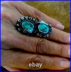 Vintage Native American Sterling Silver Turquoise Ring