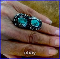 Vintage Native American Sterling Silver Turquoise Ring
