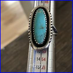 Vintage Native American Sterling Silver Turquoise Ring, Benson Yazzie