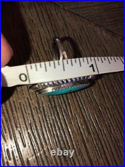 Vintage Native American Sterling Silver Turquoise Ring, Benson Yazzie