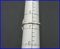 Vintage Native American Sterling Silver Turquoise Ring Size 6.5