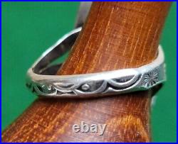 Vintage Native American Sterling Silver Turquoise Ring Size 8.5