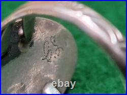Vintage Native American Sterling Silver Turquoise Ring Size 8.5