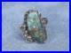 Vintage Native American Sterling Silver Turquoise Ring Size 9