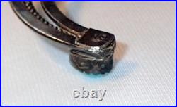 Vintage Native American Sterling Silver, Turquoise Squash Blossom, Signed LG