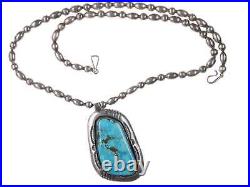 Vintage Native American Sterling Turquoise Pendant necklace