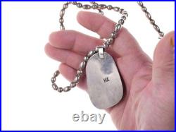 Vintage Native American Sterling Turquoise Pendant necklace