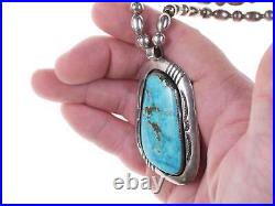 Vintage Native American Sterling Turquoise Pendant necklace