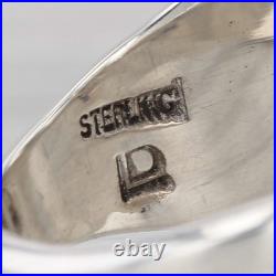 Vintage Native American Stone Mosaic Ring Sterling Silver Edison Yazzie Navajo