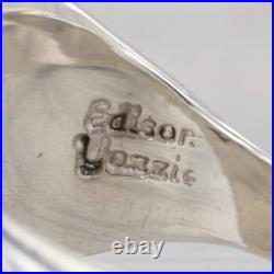 Vintage Native American Stone Mosaic Ring Sterling Silver Edison Yazzie Navajo Vintage Native American Stone Mosaic Ring Sterling Silver Edison Yazzie Navajo