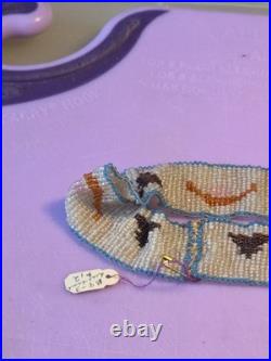 Vintage Native American Style Loom Beaded Band Plains Design Glass Beads 10in