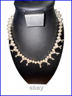 Vintage Native American Style Silver Beaded Necklace