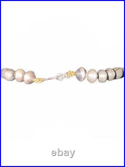 Vintage Native American Style Silver Beaded Necklace