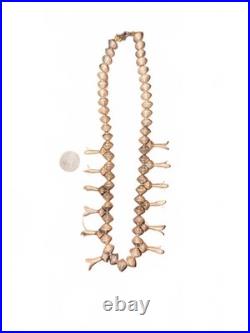 Vintage Native American Style Silver Beaded Necklace
