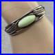 Vintage Native American Style Sterling Silver Cuff with Lemon Chrysoprase Maybe