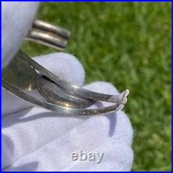 Vintage Native American Style Sterling Silver Cuff with Lemon Chrysoprase Maybe Vintage Native American Style Sterling Silver Cuff with Lemon Chrysoprase Maybe