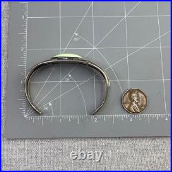 Vintage Native American Style Sterling Silver Cuff with Lemon Chrysoprase Maybe