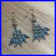 Vintage Native American Style Turquoise Dangle Drop Earrings, Alloy, Hook