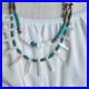 Vintage Native American Style Turquoise Heishi & Shell Necklace 24