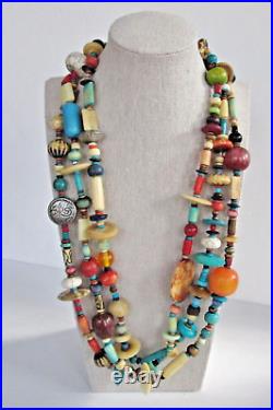 Vintage Native American Treasure Necklace 78 Soapstone Jasper Natural Stone