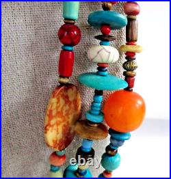 Vintage Native American Treasure Necklace 78 Soapstone Jasper Natural Stone