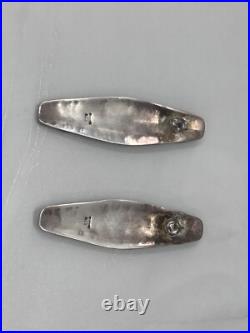 Vintage Native American Tribal Warrior Shield Concave Long Stud Earrings Ethnic