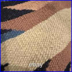 Vintage Native American Tribal Wool RUG Fringed 4ft X 6ft