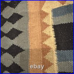 Vintage Native American Tribal Wool RUG Fringed 4ft X 6ft Vintage Native American Tribal Wool RUG Fringed 4ft X 6ft