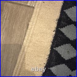 Vintage Native American Tribal Wool RUG Fringed 4ft X 6ft