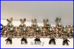 Vintage Native American Turquoise 25 Squash Blossom 167.48 Grams Signed M. Davis