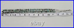 Vintage Native American Turquoise Bead Silver Necklace