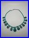 Vintage Native American Turquoise Bib Necklace 15-17