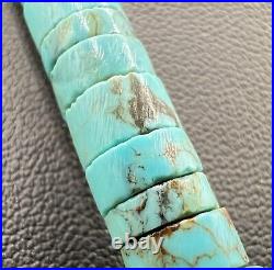 Vintage Native American Turquoise Heishi Pendant Necklace