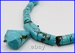 Vintage Native American Turquoise Heishi Pendant Necklace