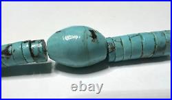 Vintage Native American Turquoise Heishi Pendant Necklace
