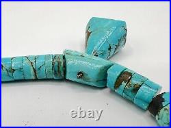 Vintage Native American Turquoise Heishi Pendant Necklace