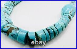 Vintage Native American Turquoise Heishi Pendant Necklace
