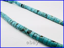 Vintage Native American Turquoise Heishi Pendant Necklace